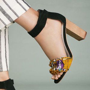 NIB JEFFREY CAMPBELL LINSDAY RUFFLE HEELS